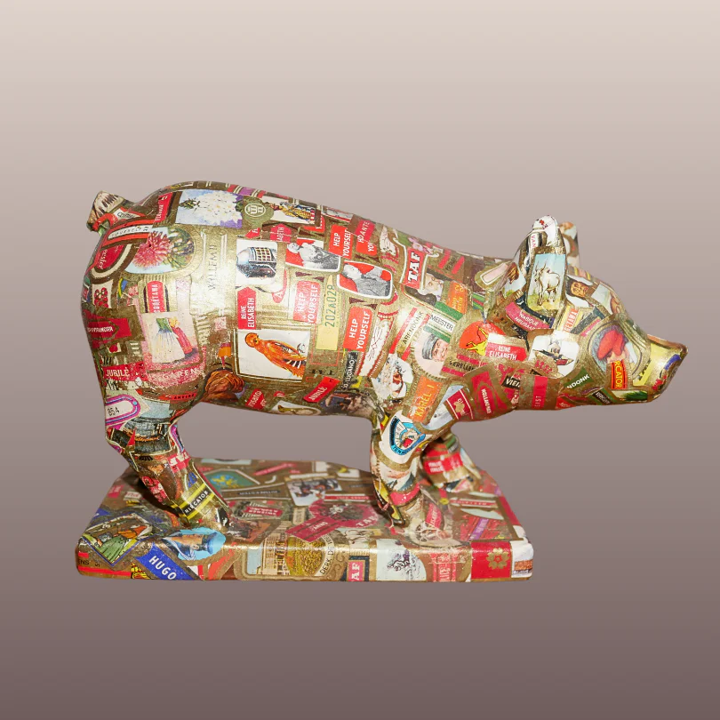 Sculpture Cochon Bagues de cigare – Image 3