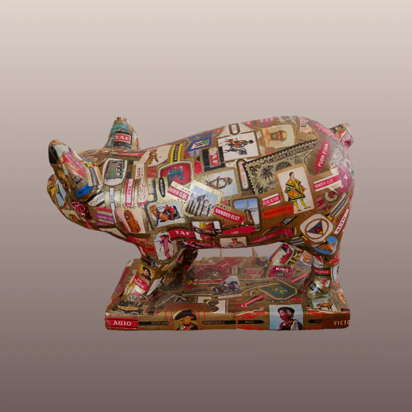 Sculpture Cochon Bagues de cigare – Image 2