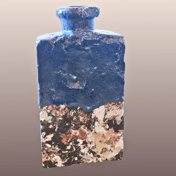 Bouteille céramique Bleu Marbré