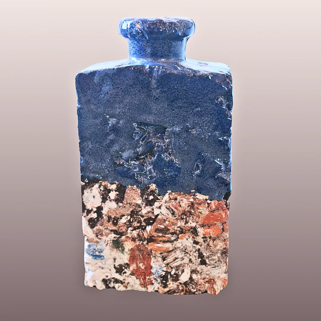 Bouteille céramique Bleu Marbré – Image 4