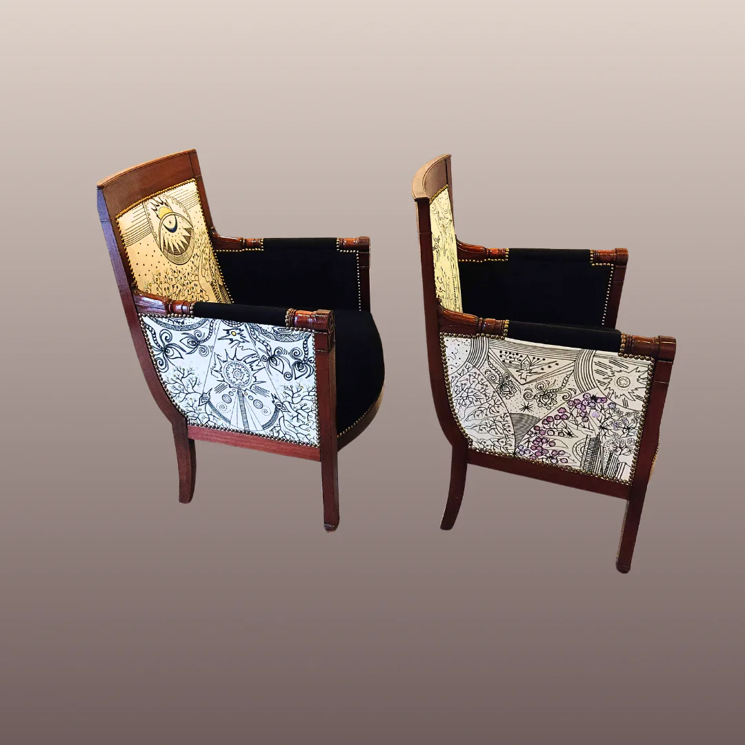 Le Duo- Fauteuils Bergères Empire – Image 5