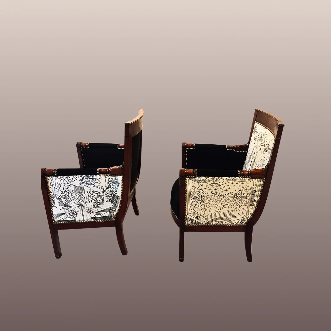 Le Duo- Fauteuils Bergères Empire – Image 3