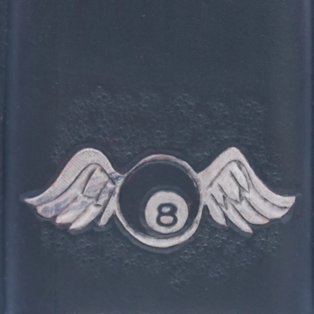 Etui 3 cigares Cuir noir boule de billard – Image 2