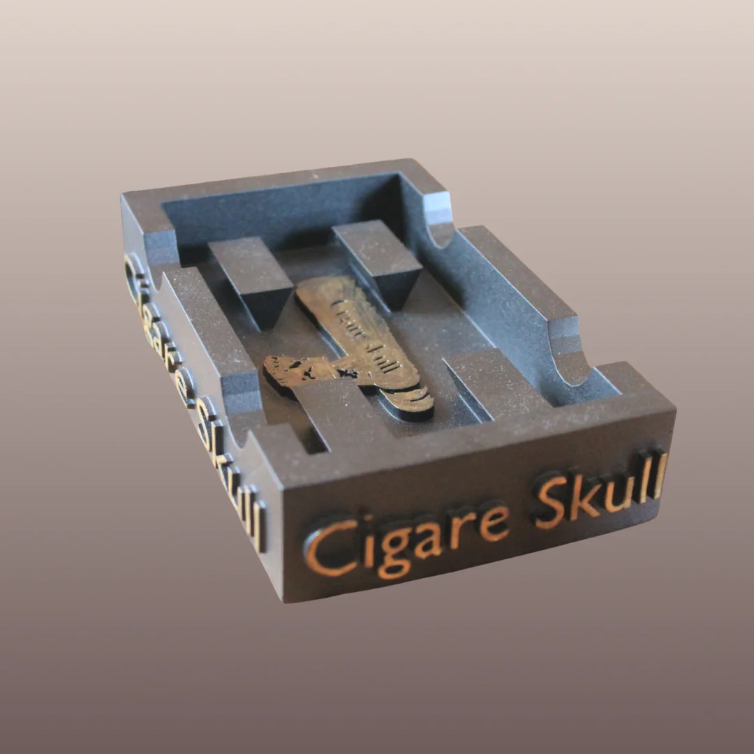 Cendrier Cigar Skull Gold and Black – Image 2