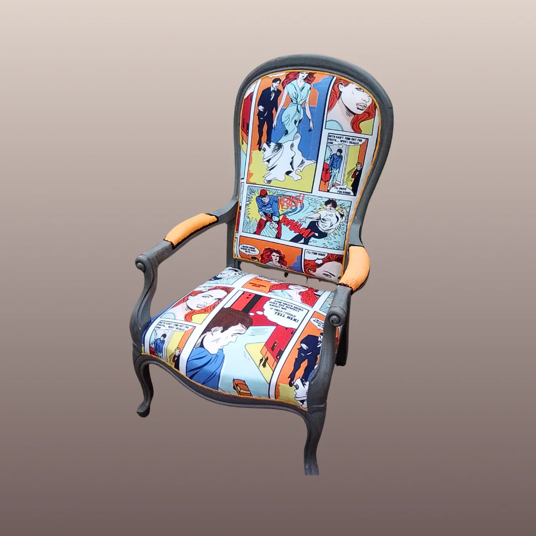 Fauteuil Voltaire Bandes Dessinées – Image 3