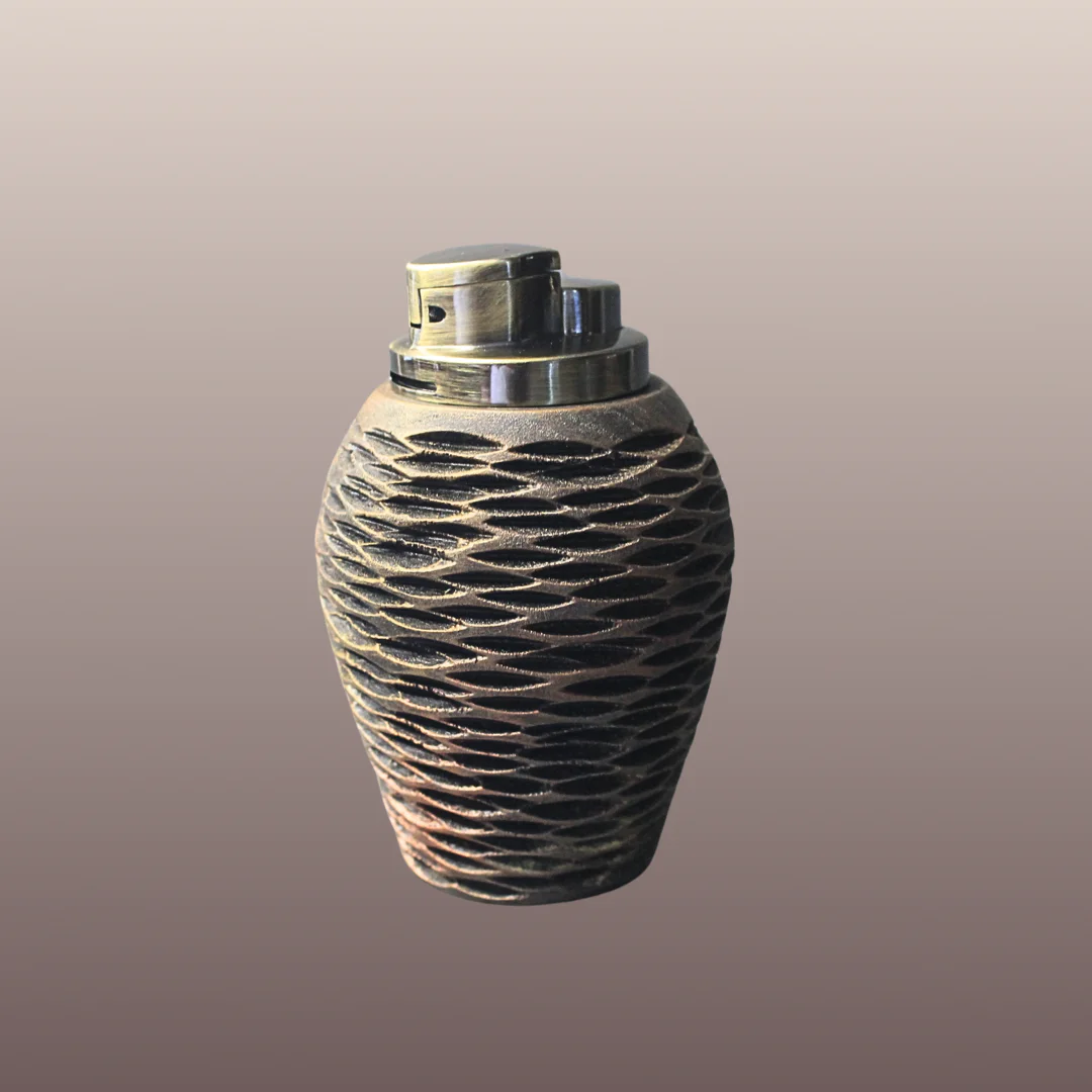 Briquet en Bois tourné cuivré – Image 3