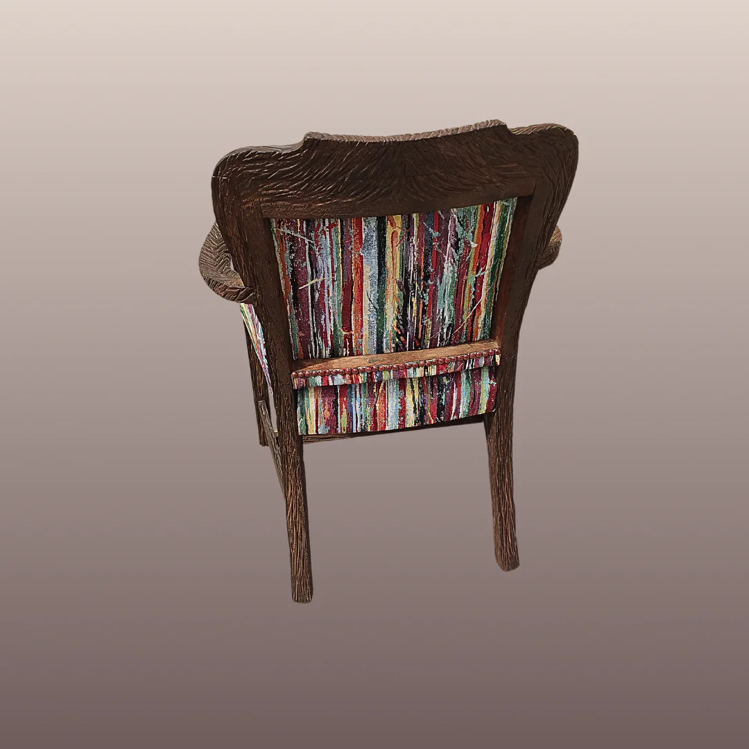 Fauteuil Bois Sculpté – Image 4