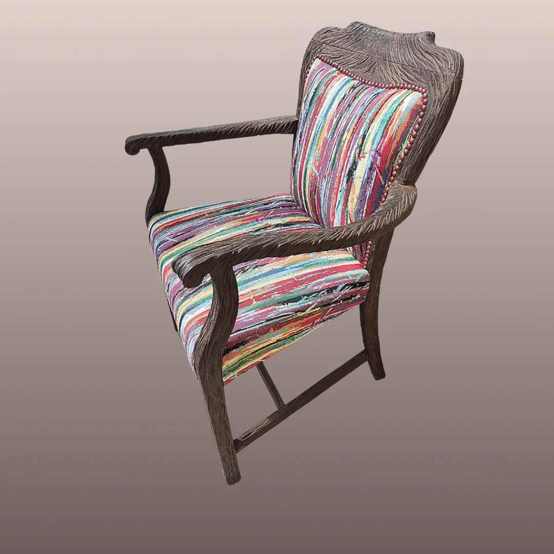 Fauteuil Bois Sculpté – Image 5